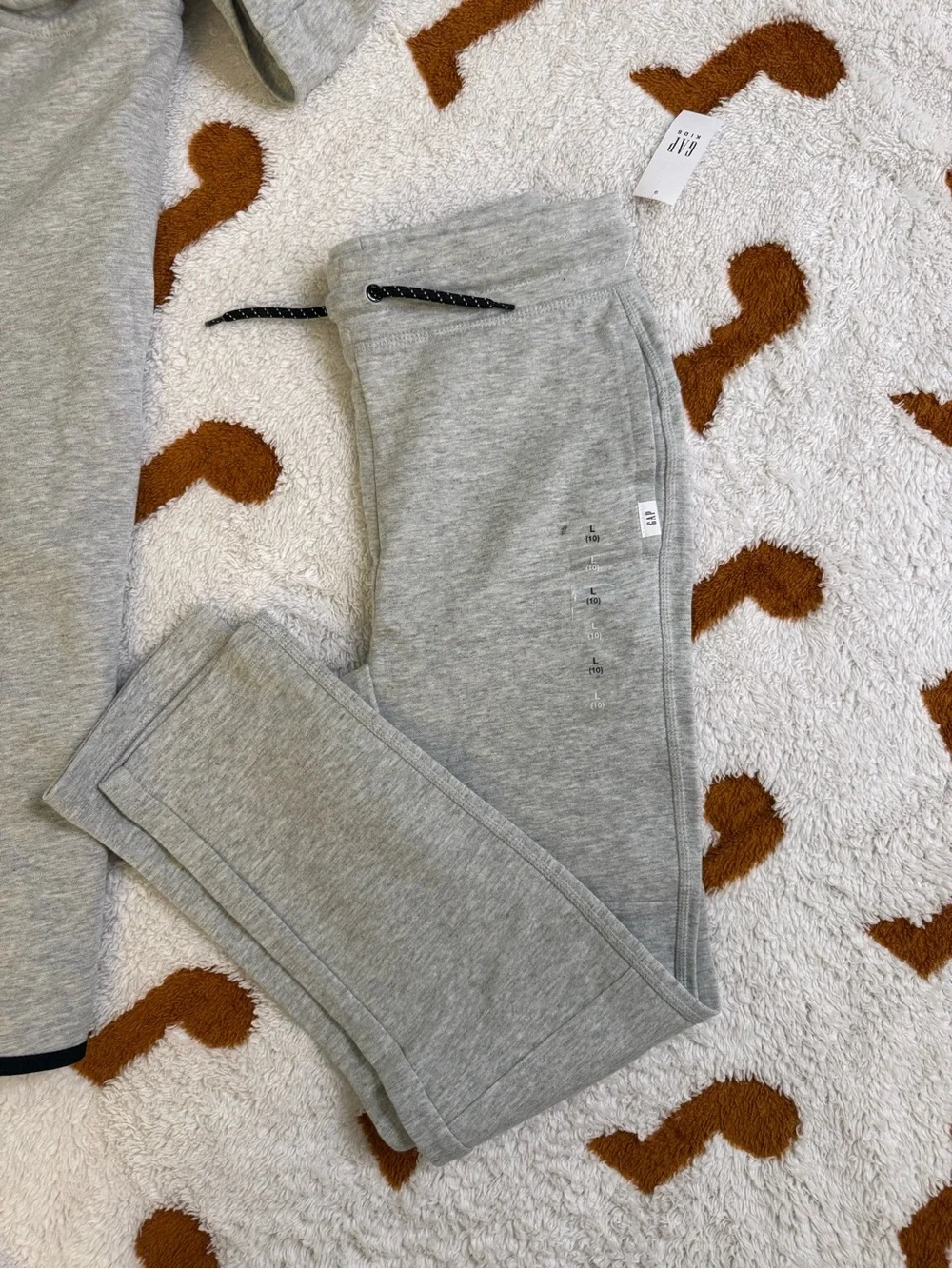 GAP Kids Grey Hoodie & Jogger Set - Soft Lightweight Zip Jacket